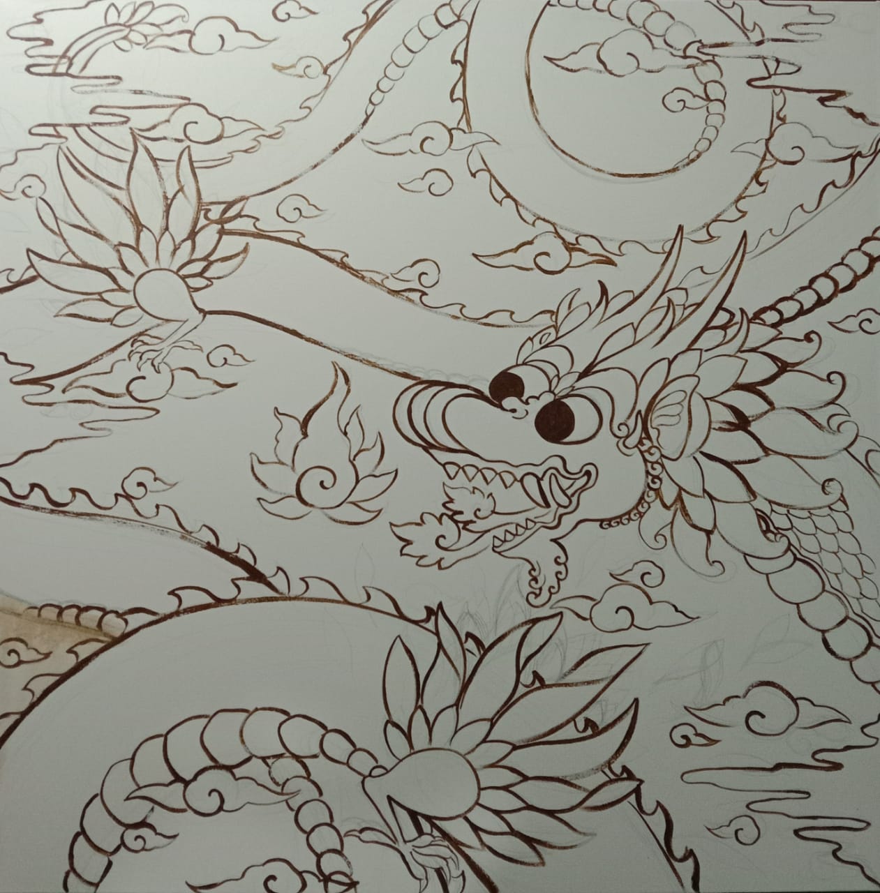 Blue Dragon (110cm x 110cm) by Cyx Daeng