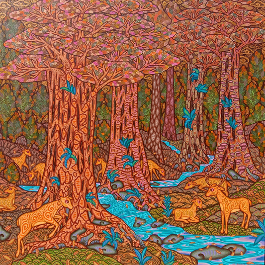 Jungle (100cm x 100cm) by Cyx Daeng