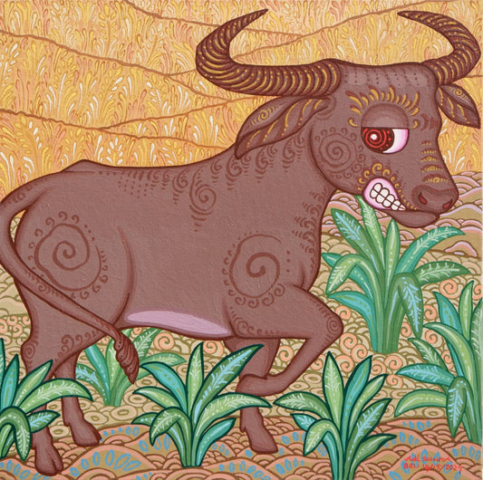 Angry Buffalo (50cm x 50cm) by Cyx Daeng