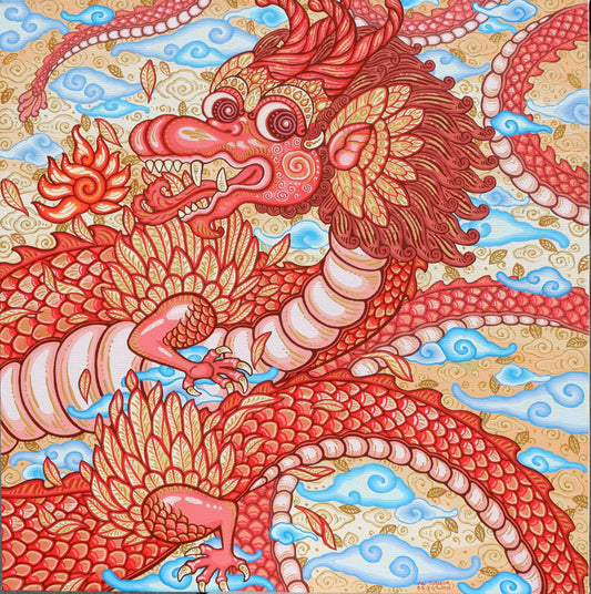 Red Dragon (80cm x 80cm) by Cyx Daeng