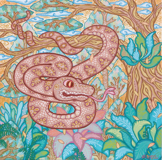 Hanging Snake (70cm x 70cm) by Cyx Daeng